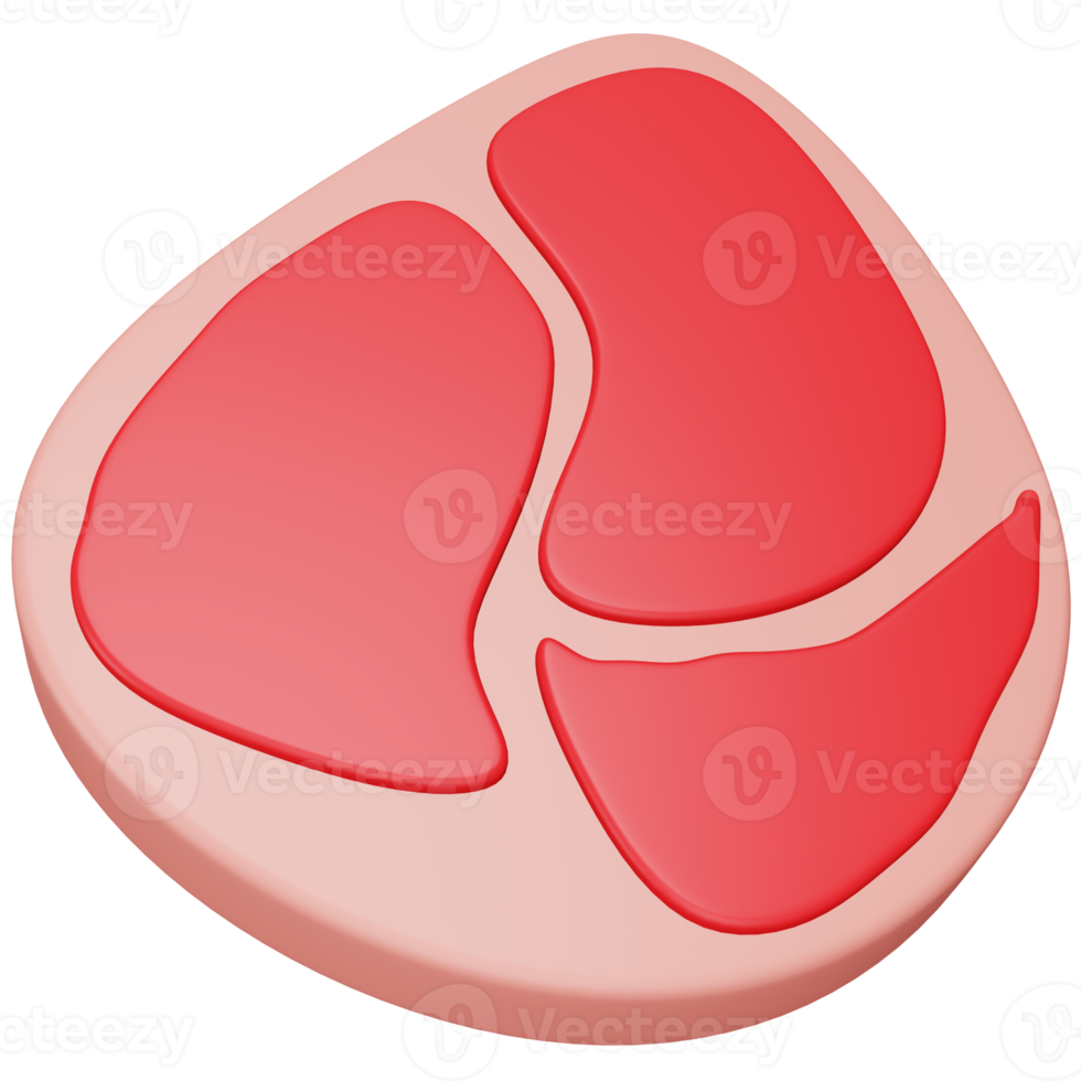 Fleisch 3D-Rendering isometrisches Symbol. png