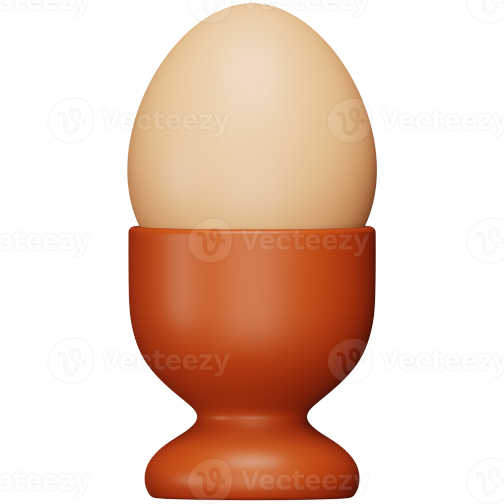 Egg cup 3d rendering isometric icon. png