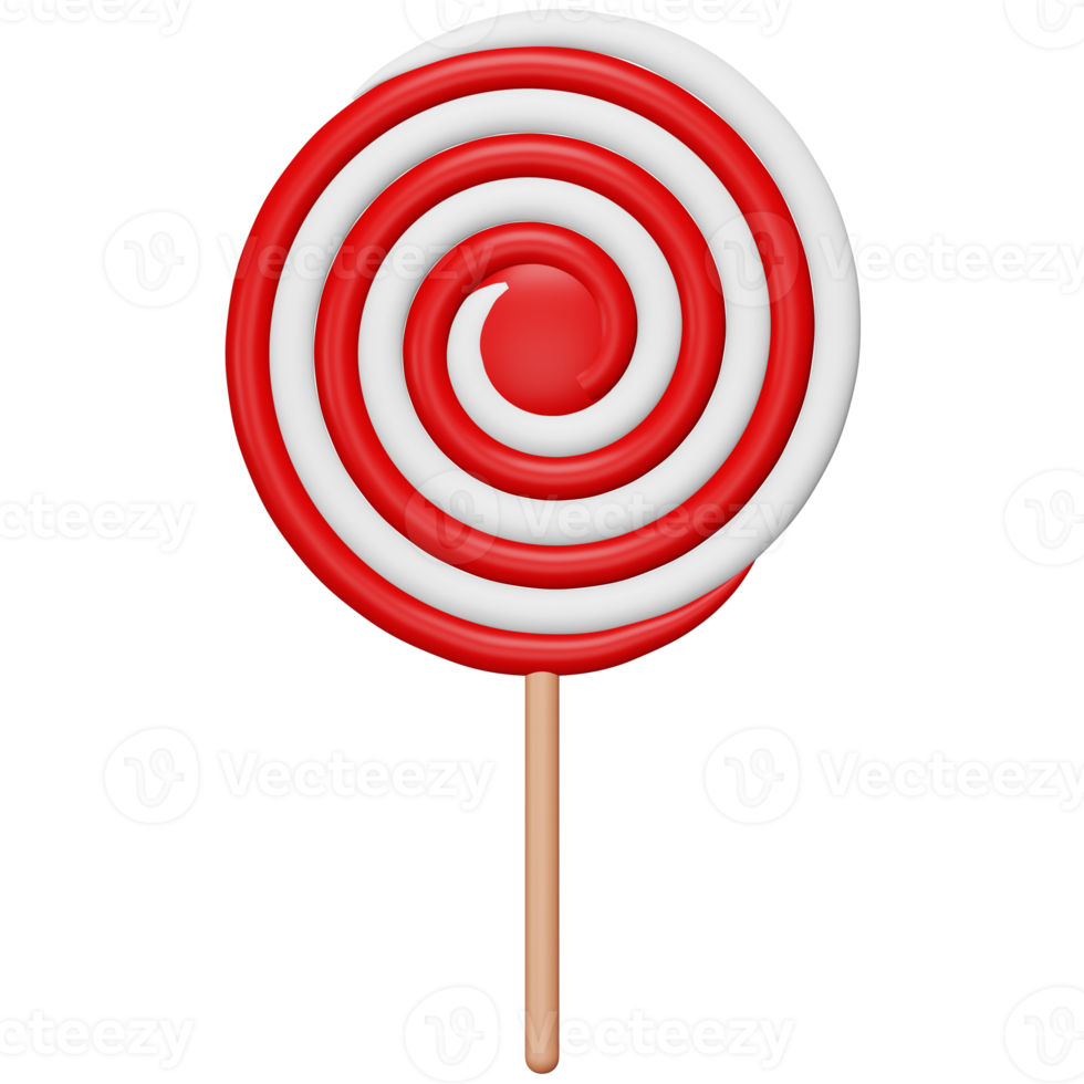 Lollipop candy 3d rendering isometric icon. png