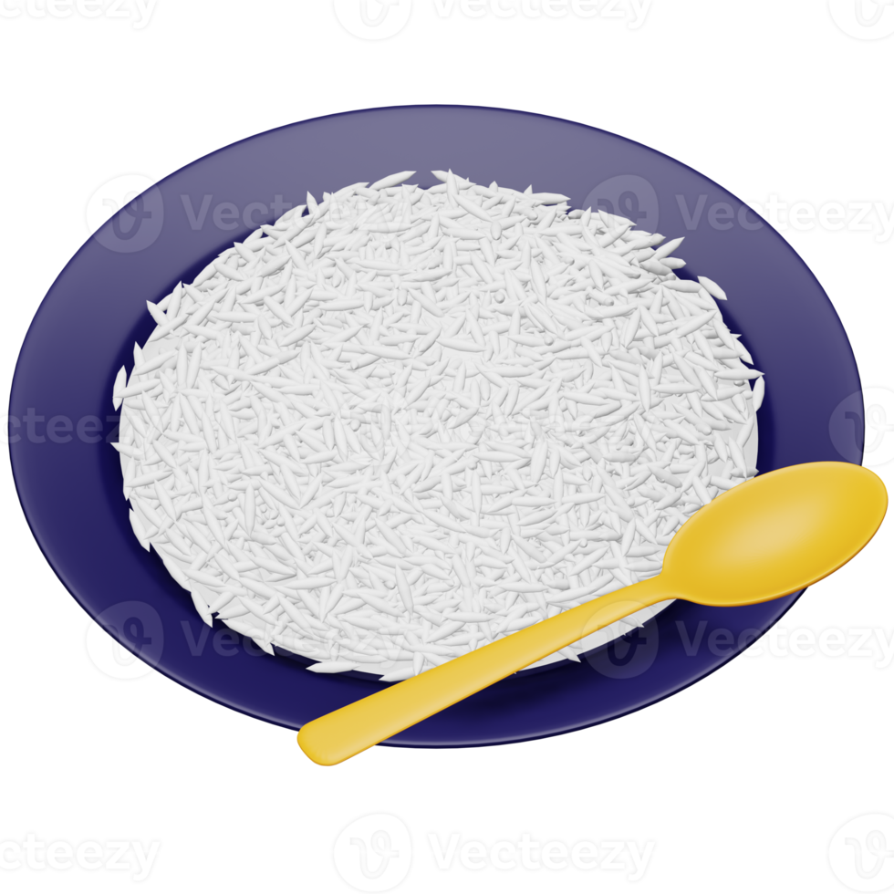 Rice 3d rendering isometric icon. png