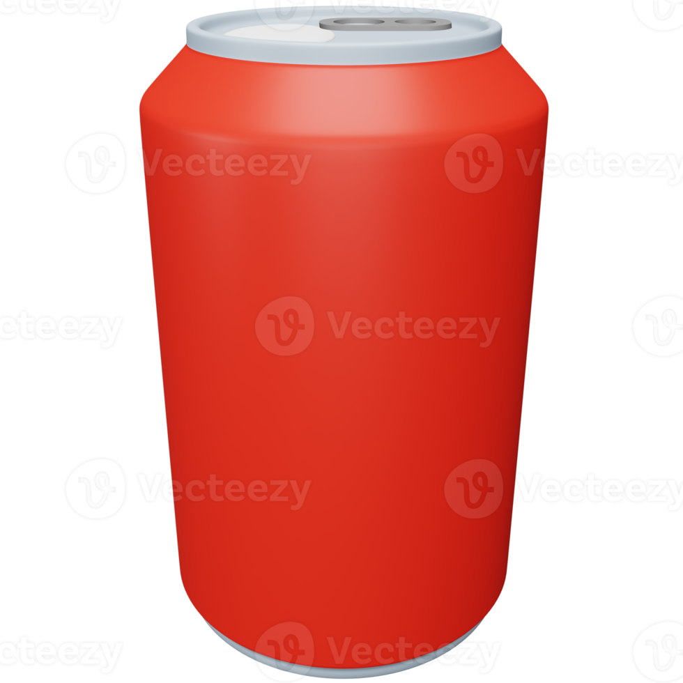 Soda can 3d rendering isometric icon. png