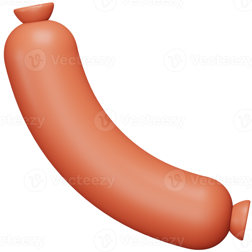 Wurst 3D-Rendering isometrisches Symbol. png