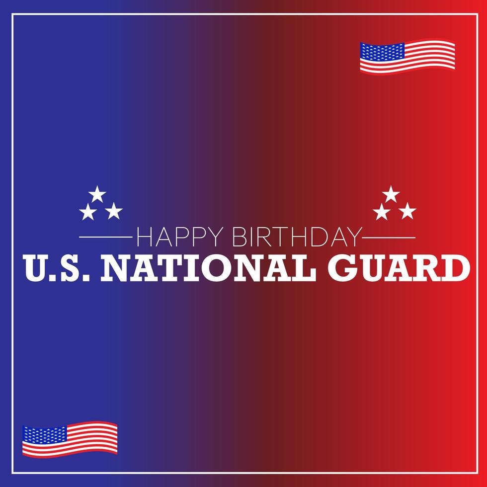 Background happy birthday national guard.United States National Guard birthday is observed every year on December 13. vector