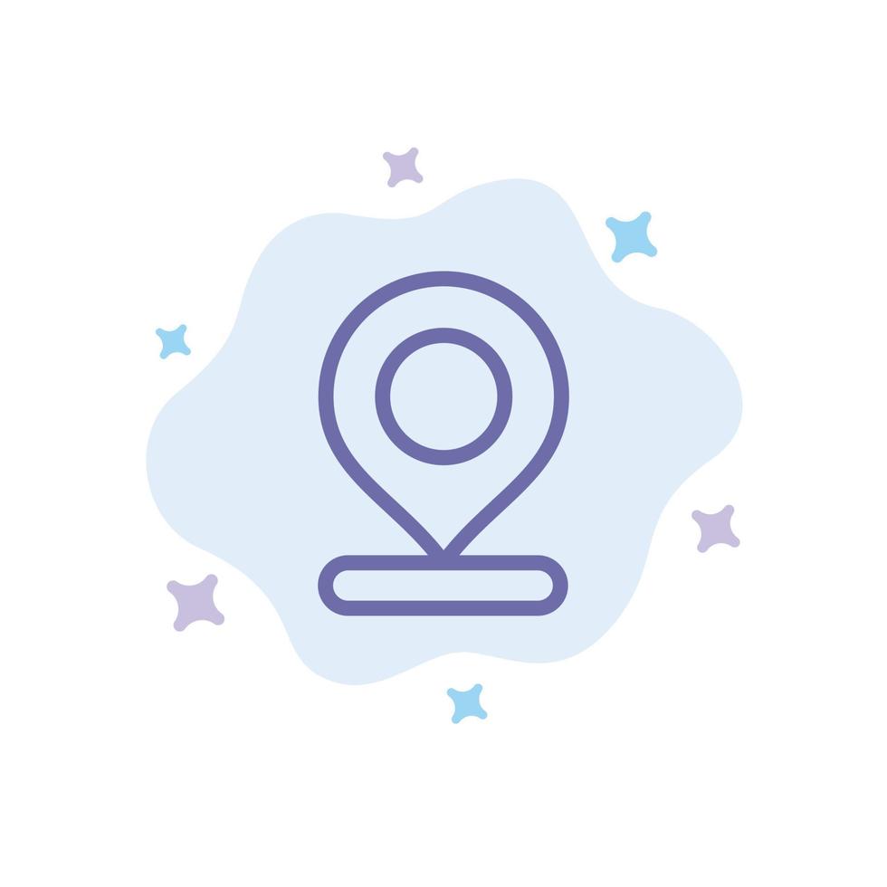Location Map Marker Pin Blue Icon on Abstract Cloud Background vector