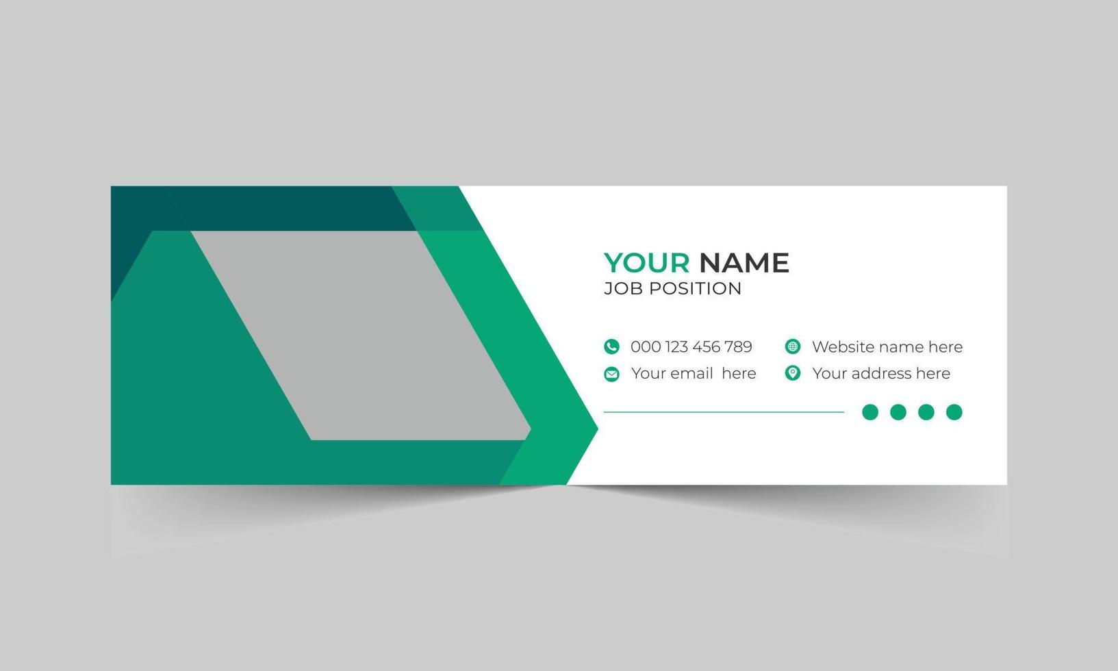 Standard And professional Email signature template vector