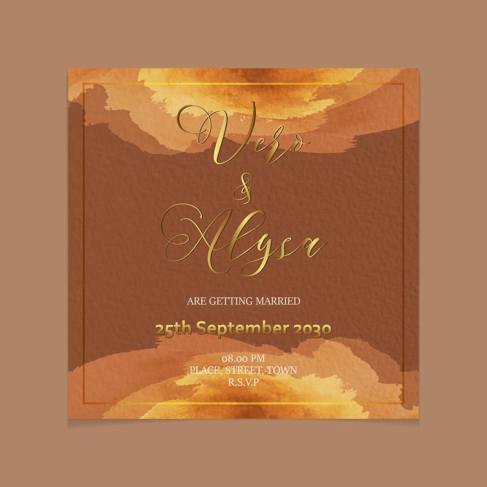 Overlay watercolor wedding card paper texture vector