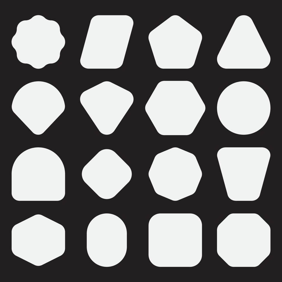 Set of geometric shapes vector