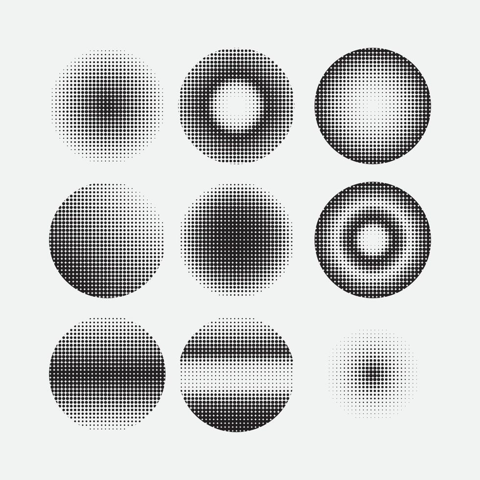 Halftone element in circle vector