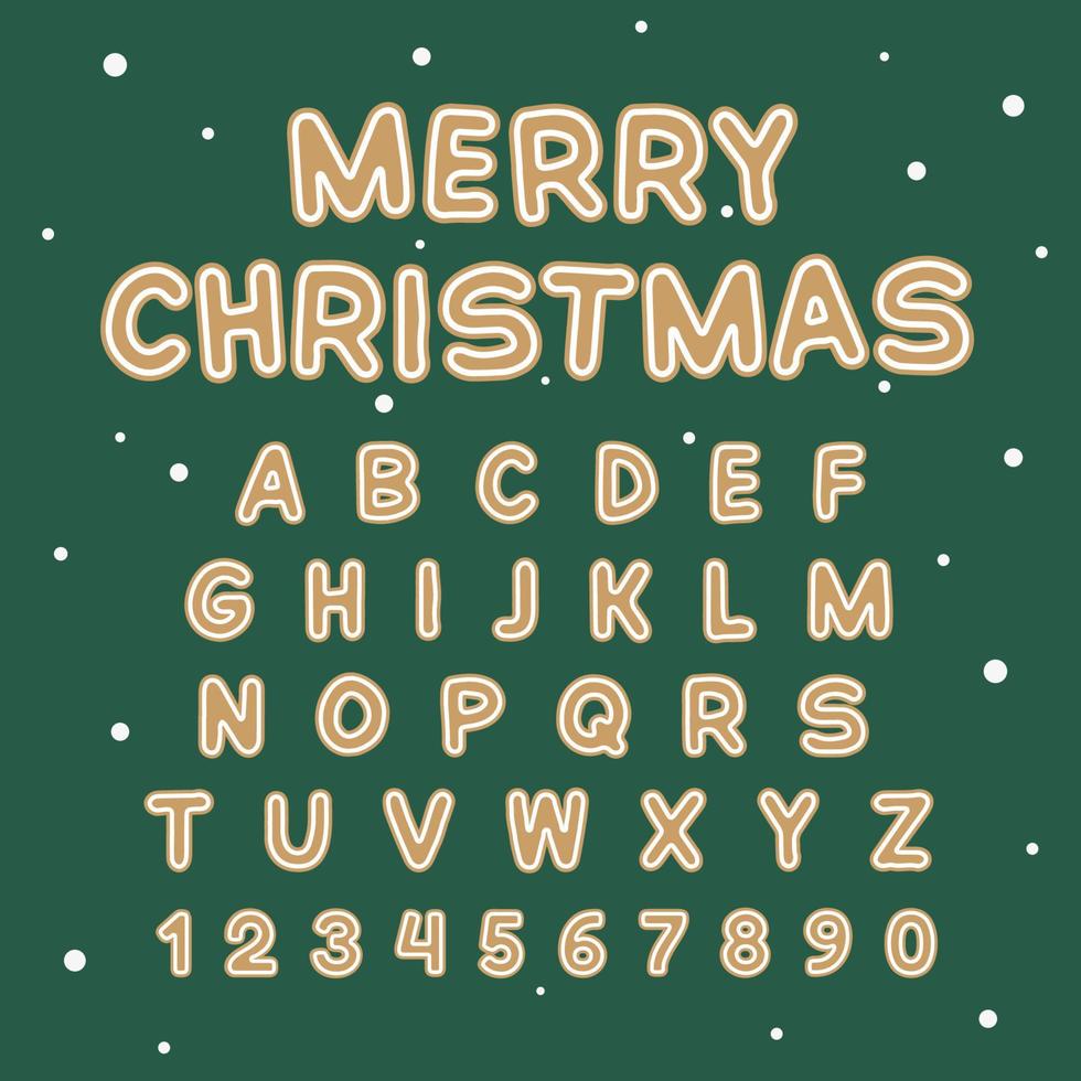 Christmas Ginger Bread Text 02 vector