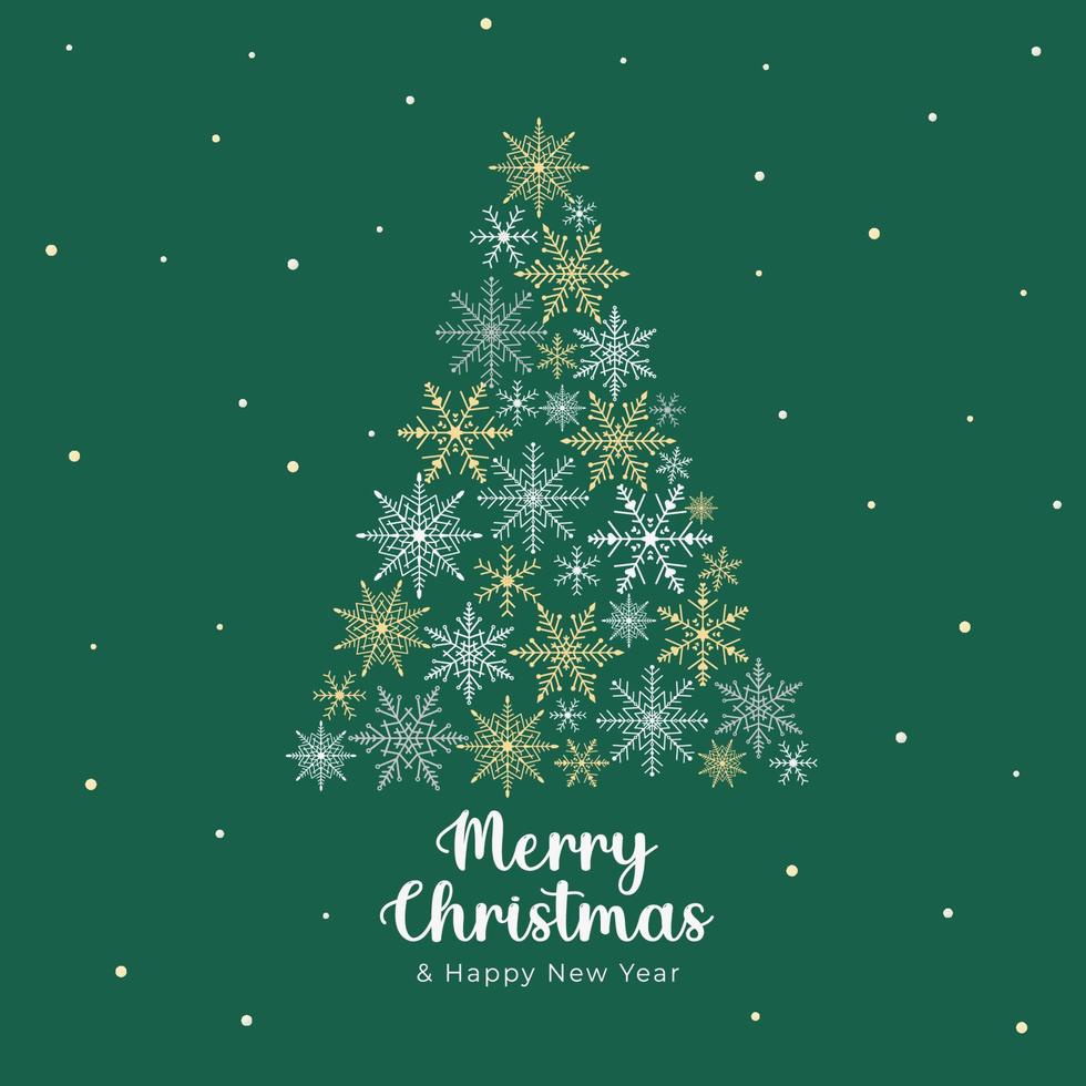 Christmas Tree Flakes Pattern vector