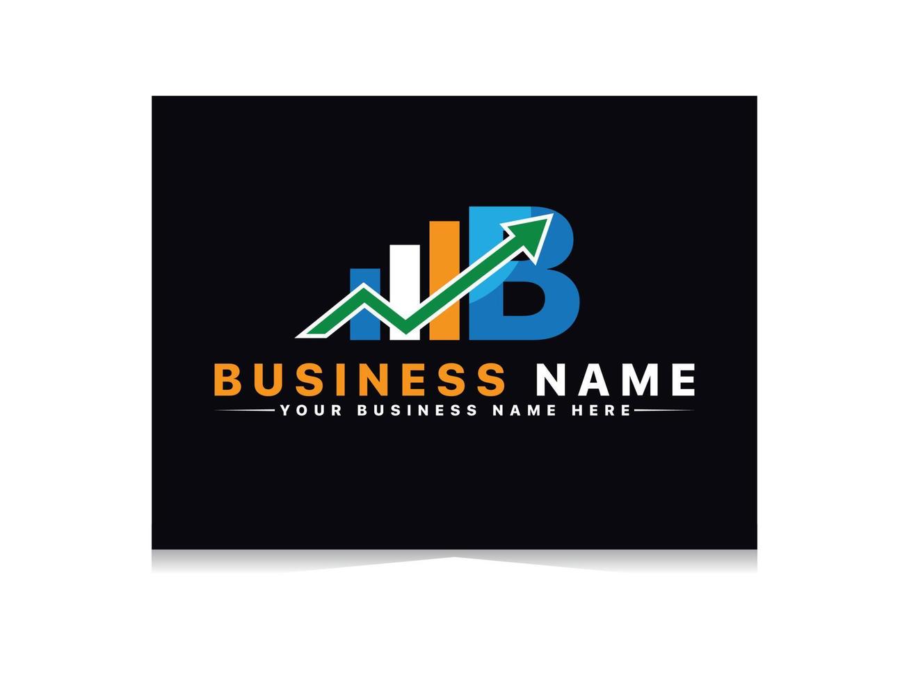 B Logo Design For Your Financial Business vector