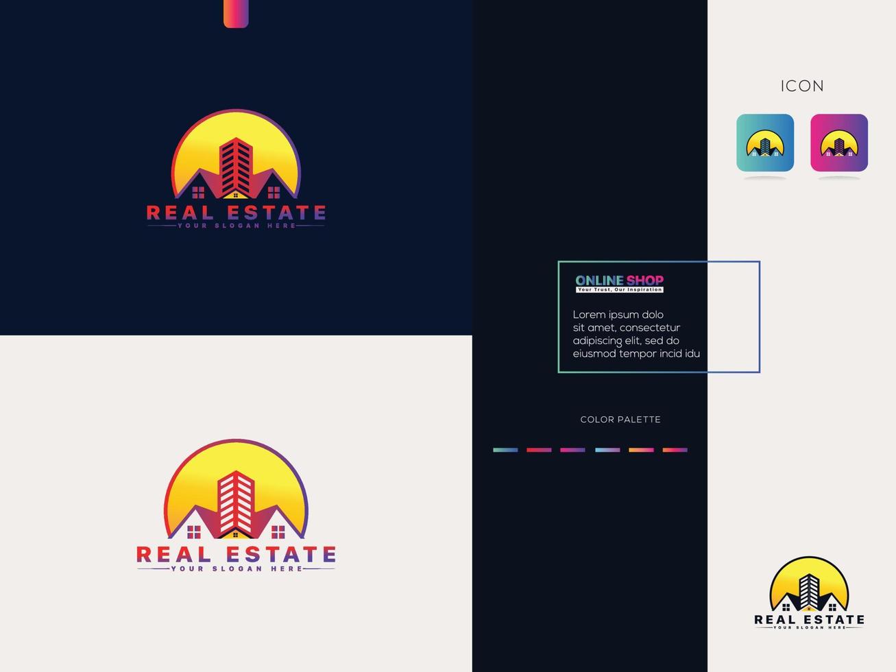 Real Estate Logo Templates vector