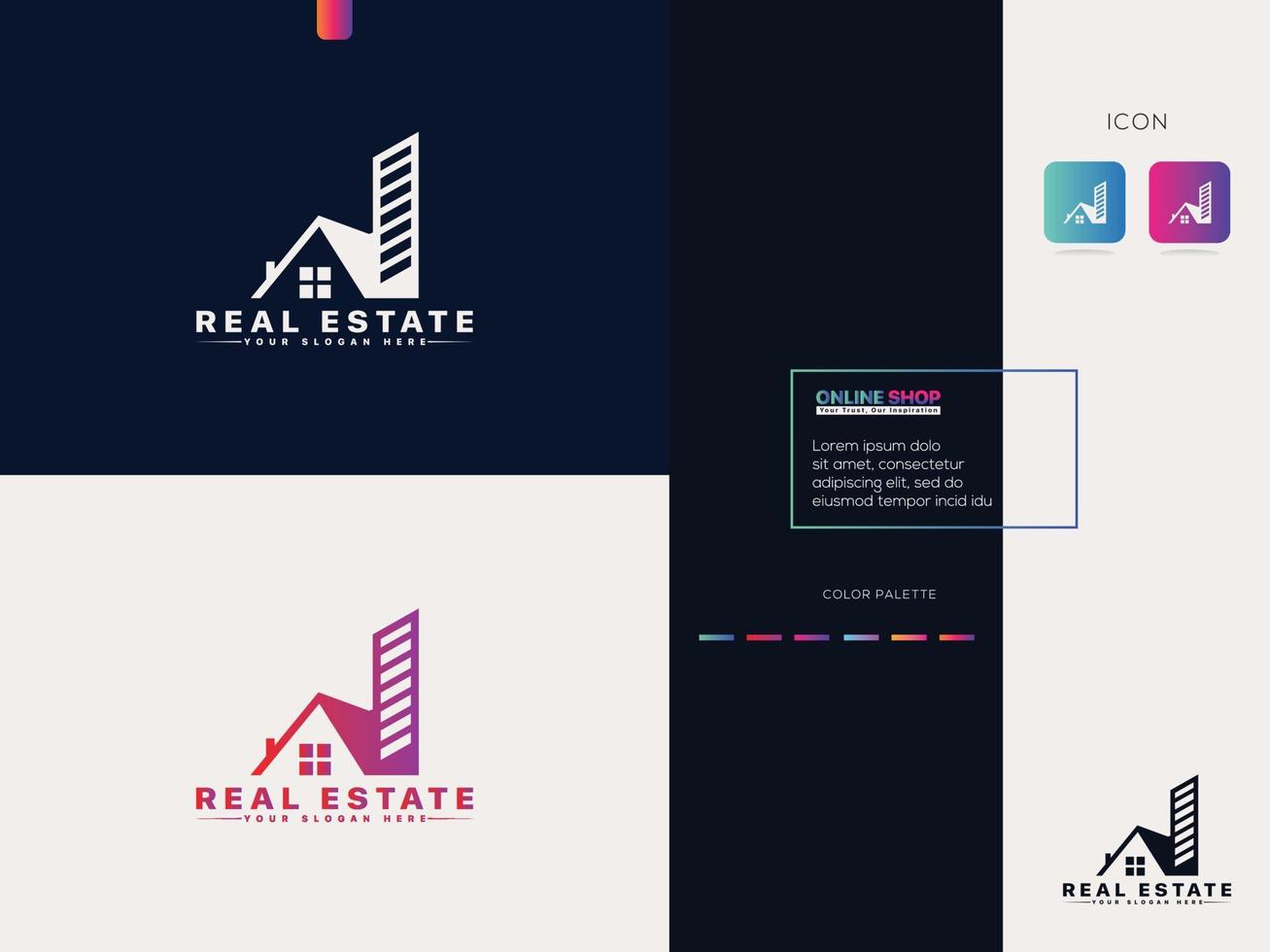 Real Estate Logo Templates vector