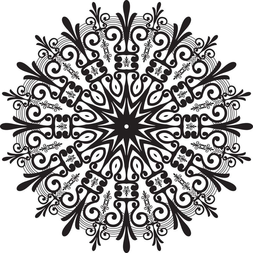 Mandala Design Coloring Page, coloring full page mandala design. adult coloring page vector