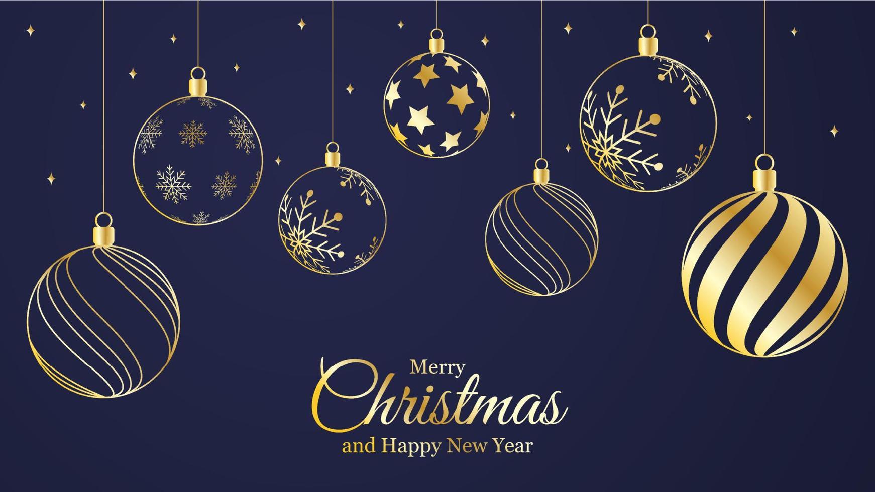 Christmas background with christmas ball decoration vector