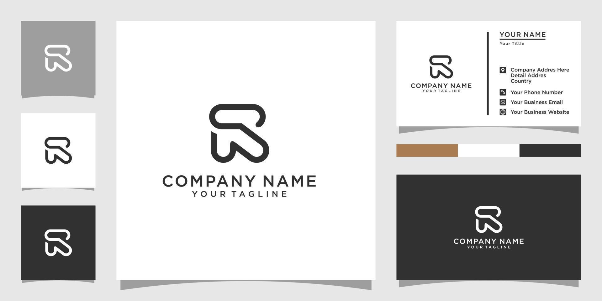 Initial letter R vector logo design concept.