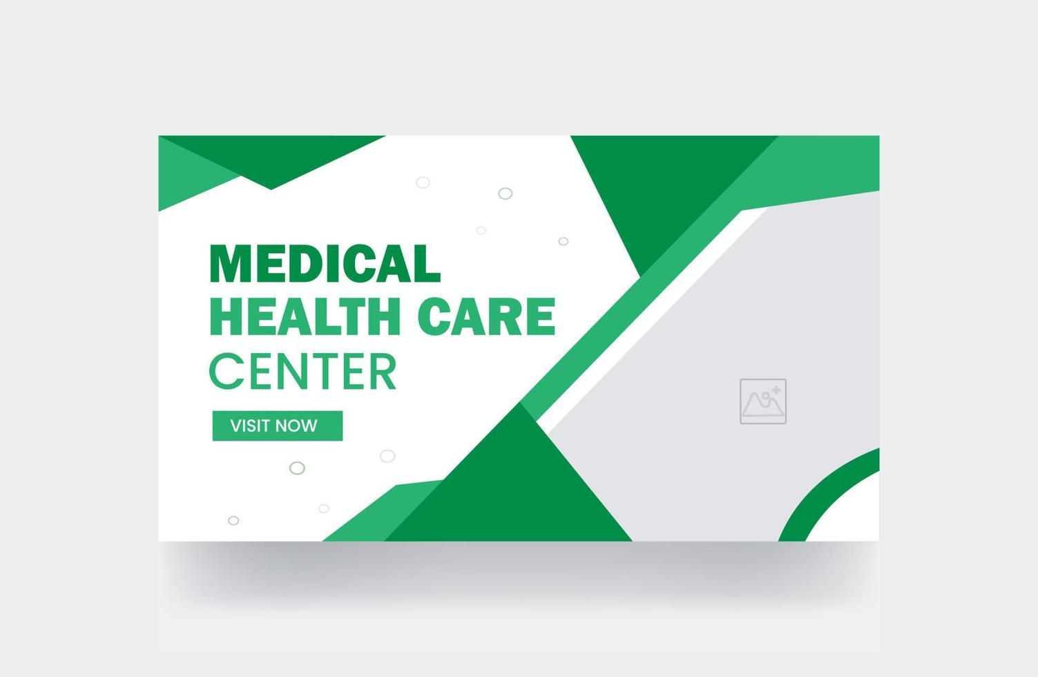portada de miniatura de banner de atención médica médica plantilla de miniatura de video hospital vector
