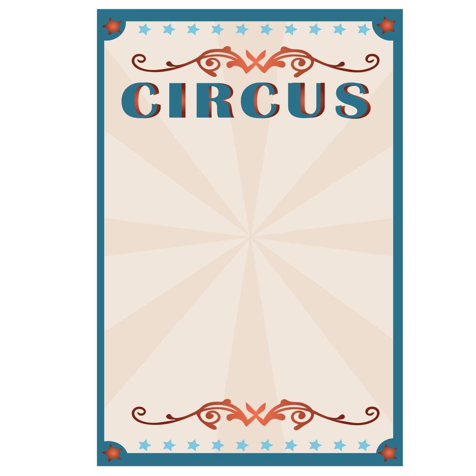 plantilla de circo para invitación, boleto, afiche. vector