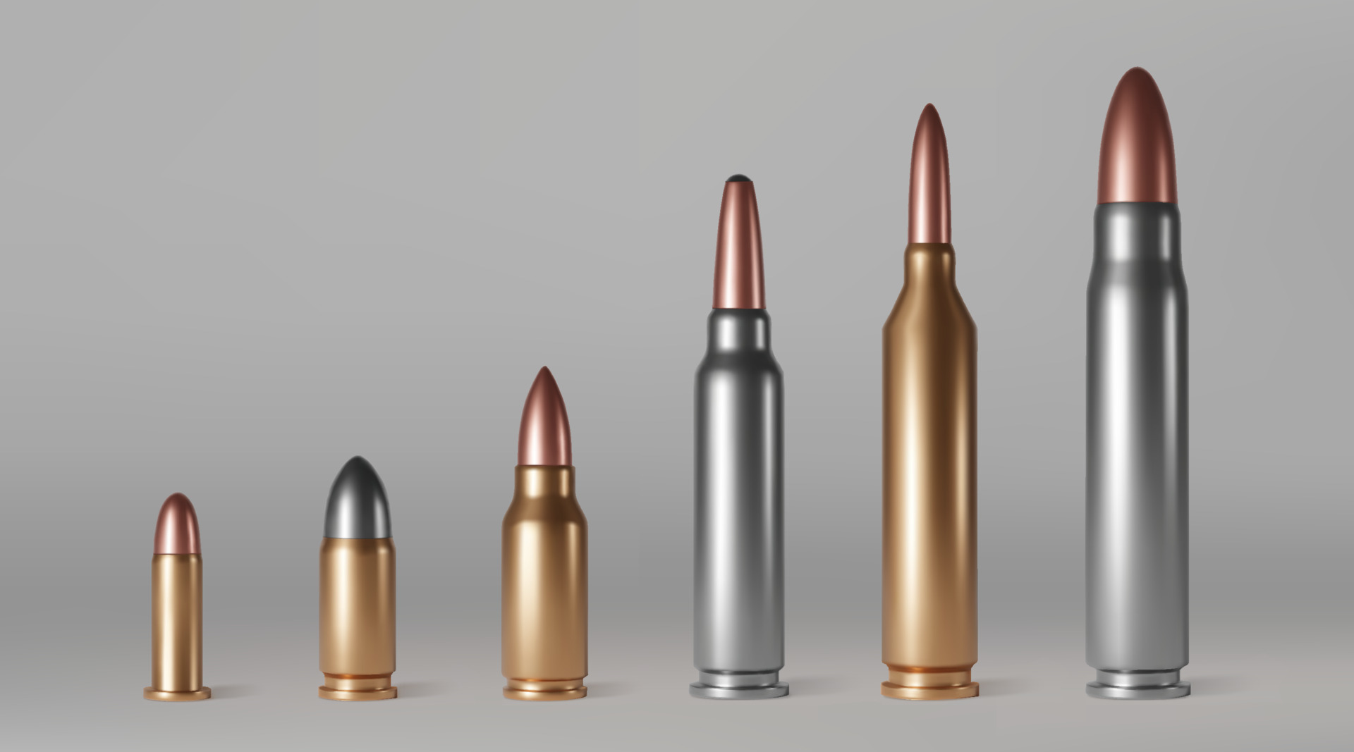 Bullet cartridges, ammunition for gun 13455479 Vector Art at Vecteezy