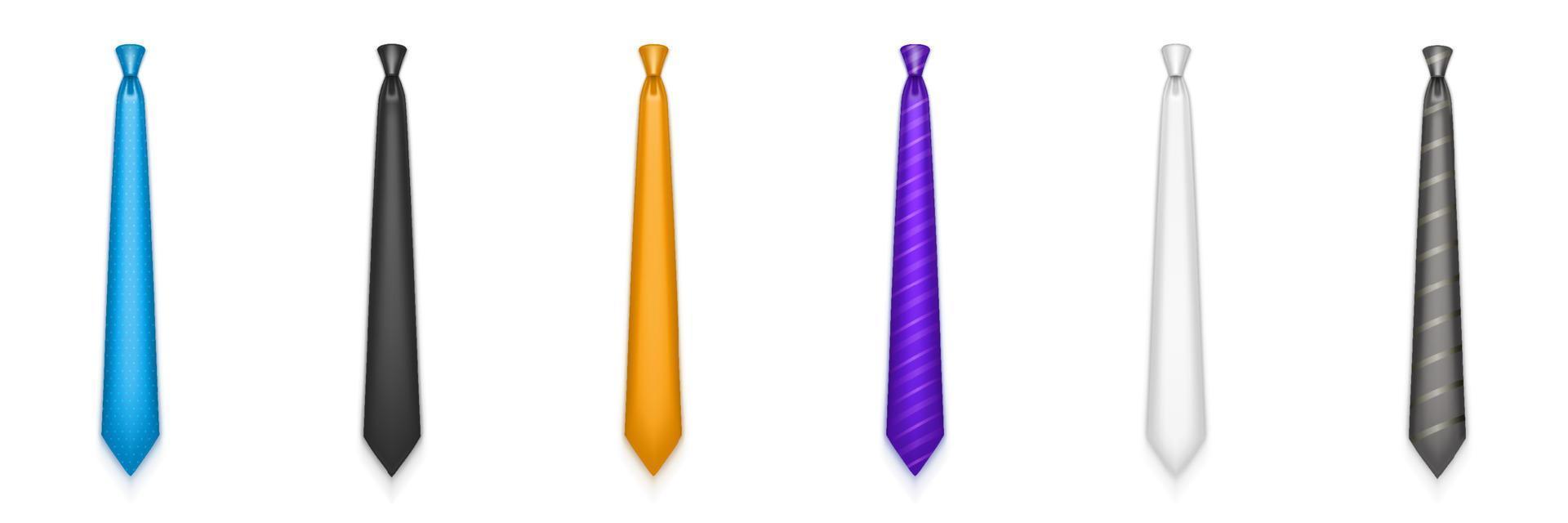 Men neckties, neck ties for office suit vector