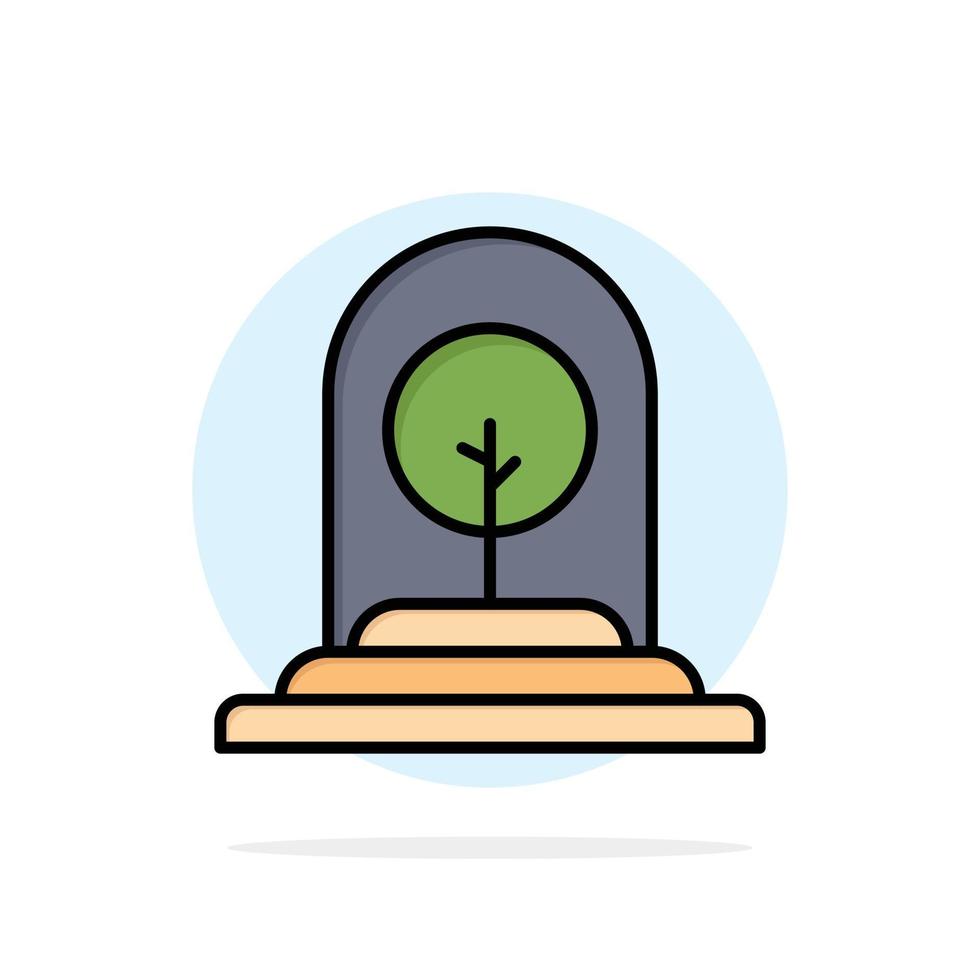 Growth Plant Business Tree New Abstract Circle Background Flat color Icon vector