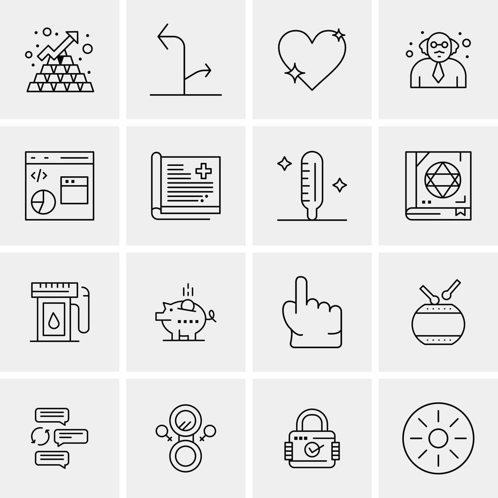 16 Universal Business Icons Vector Creative Icon Illustration to use in web and Mobile Related proje