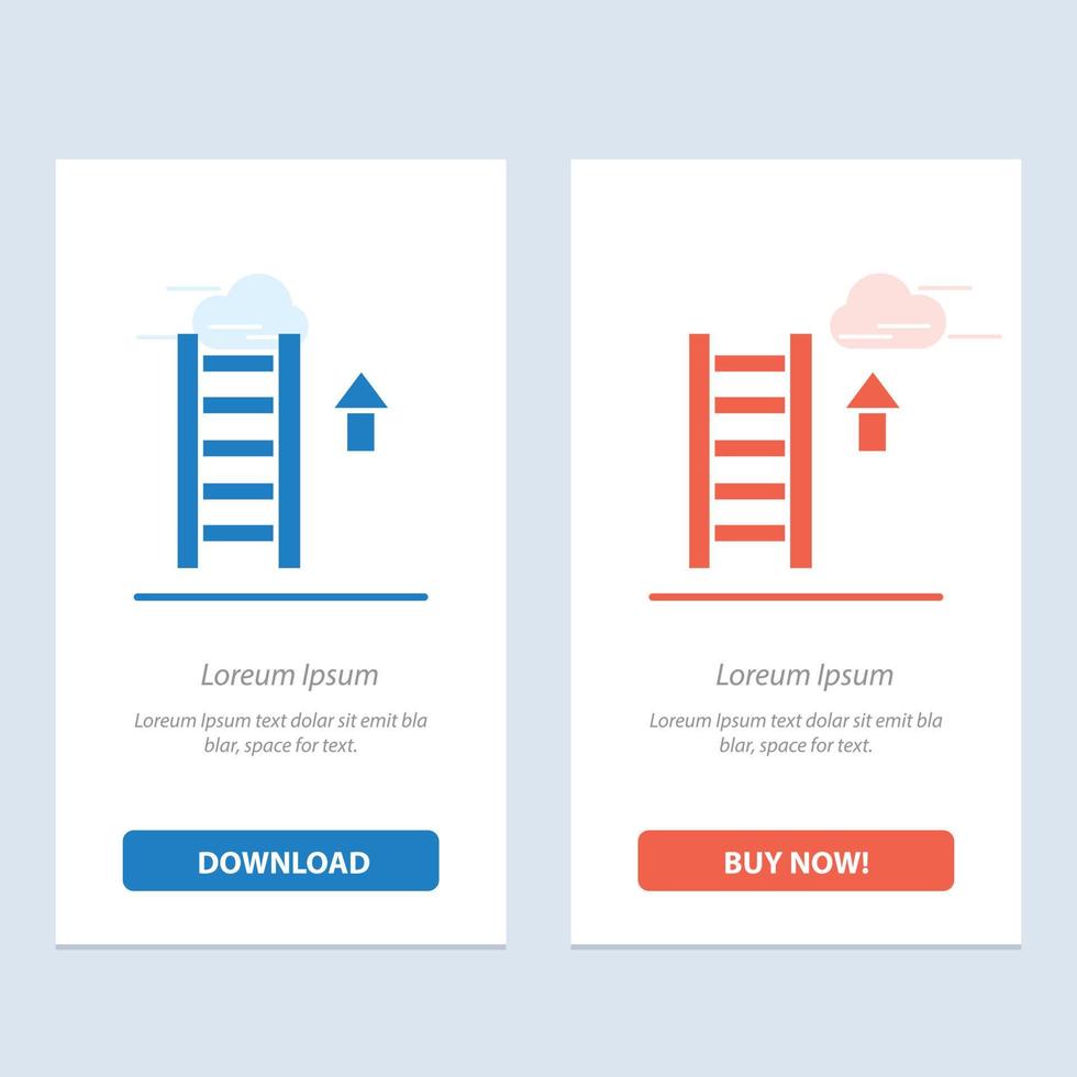 Ladder Stair Staircase Arrow  Blue and Red Download and Buy Now web Widget Card Template vector