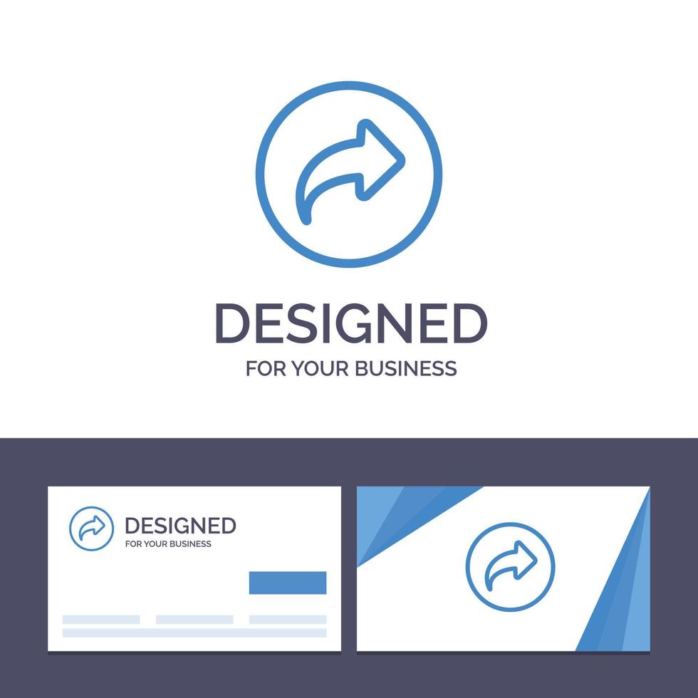 Creative Business Card and Logo template Basic Arrow Right Ui Vector Illustration