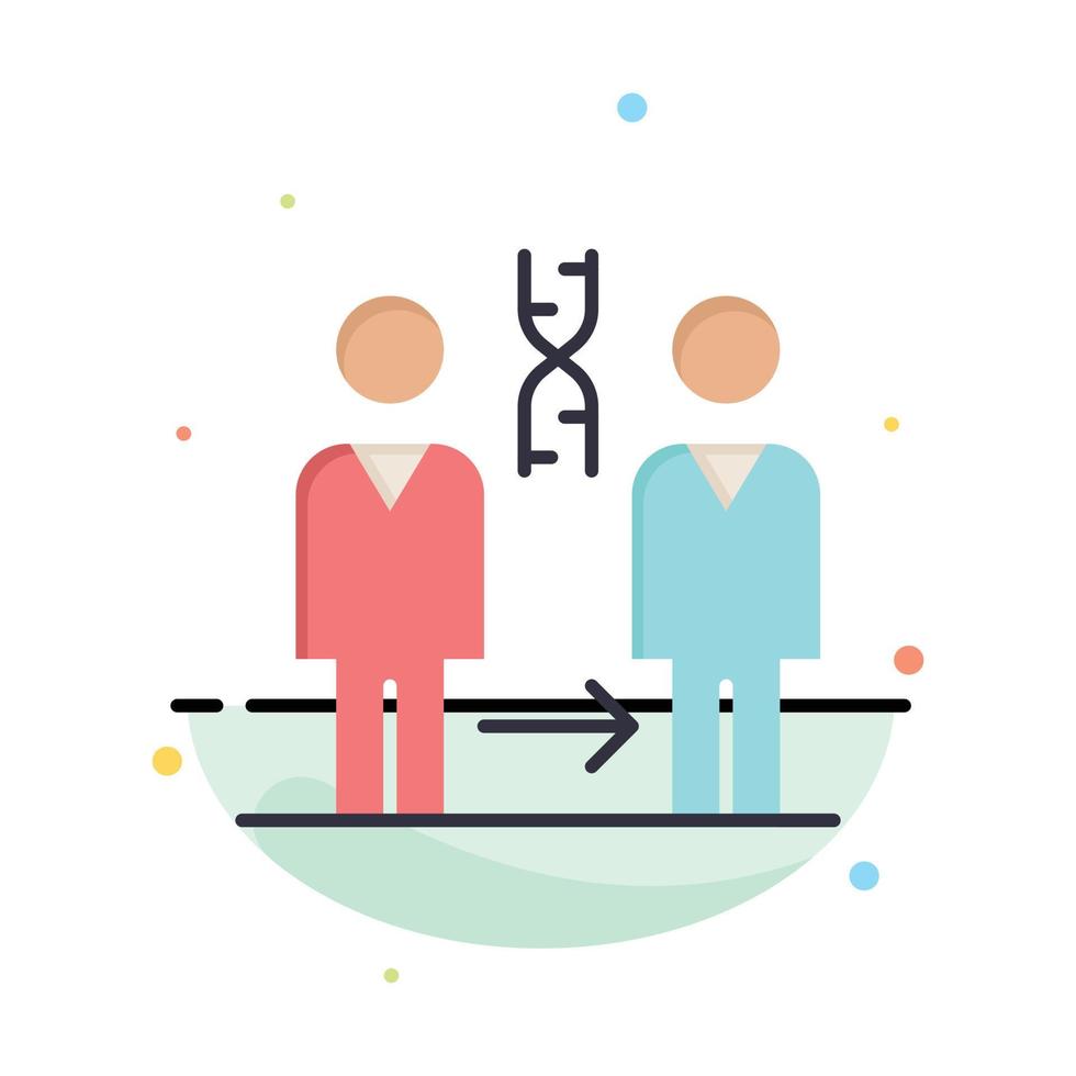 Dna Cloning Patient Hospital Health Abstract Flat Color Icon Template vector