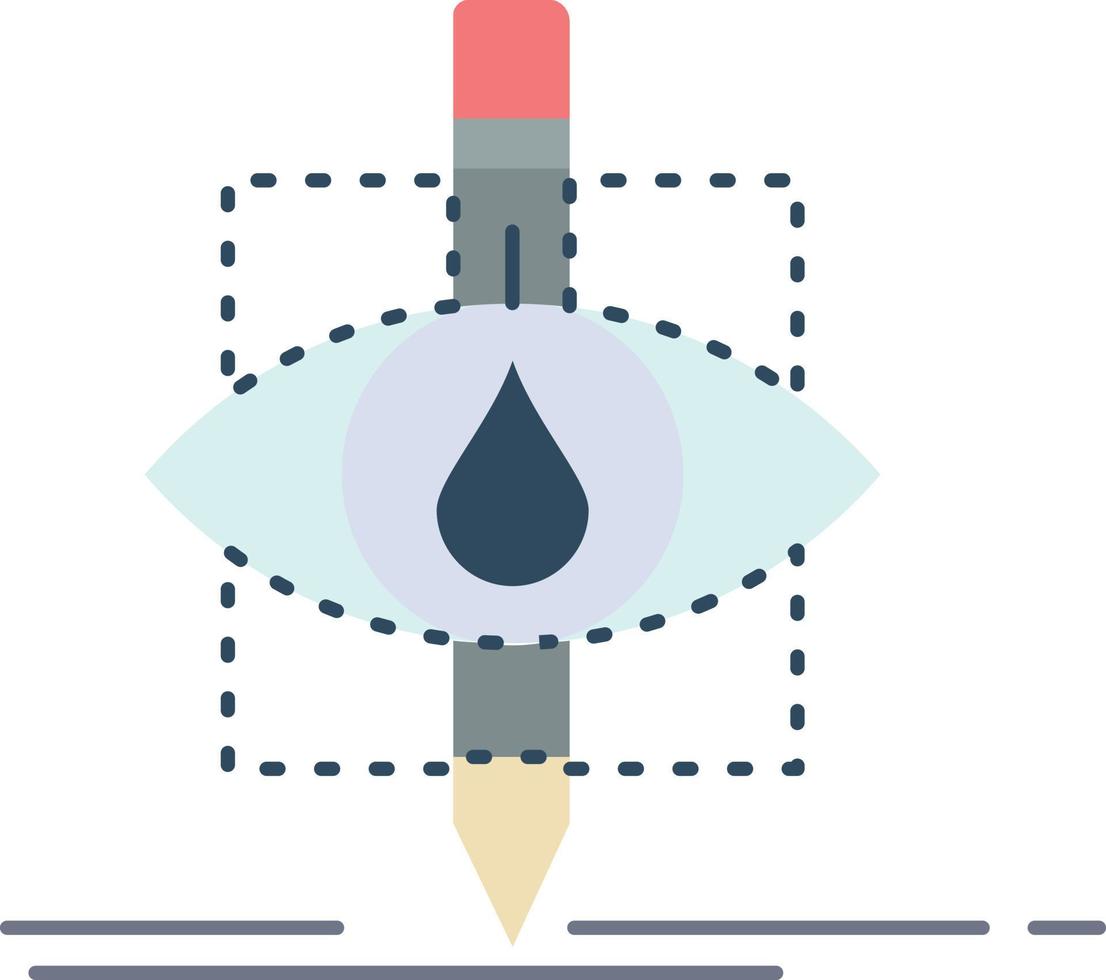 Ecology monitoring pollution research science Flat Color Icon Vector