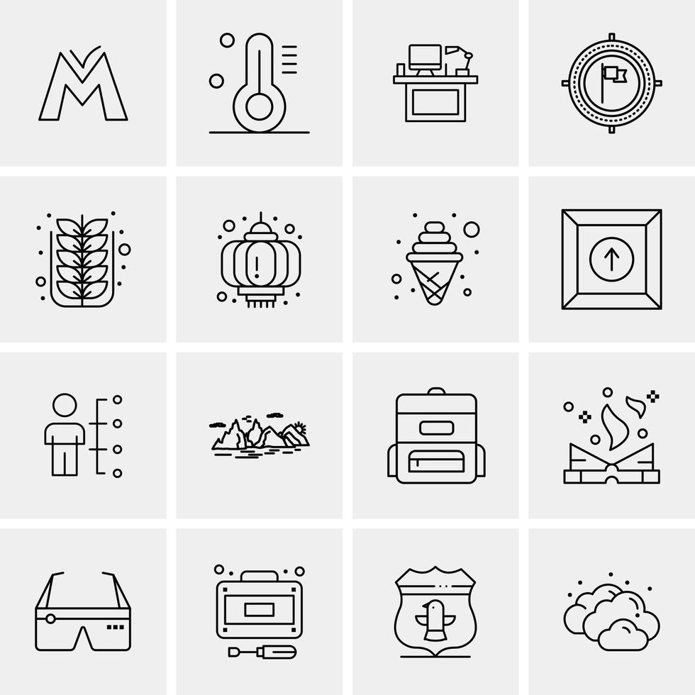 16 Universal Business Icons Vector Creative Icon Illustration to use in web and Mobile Related proj