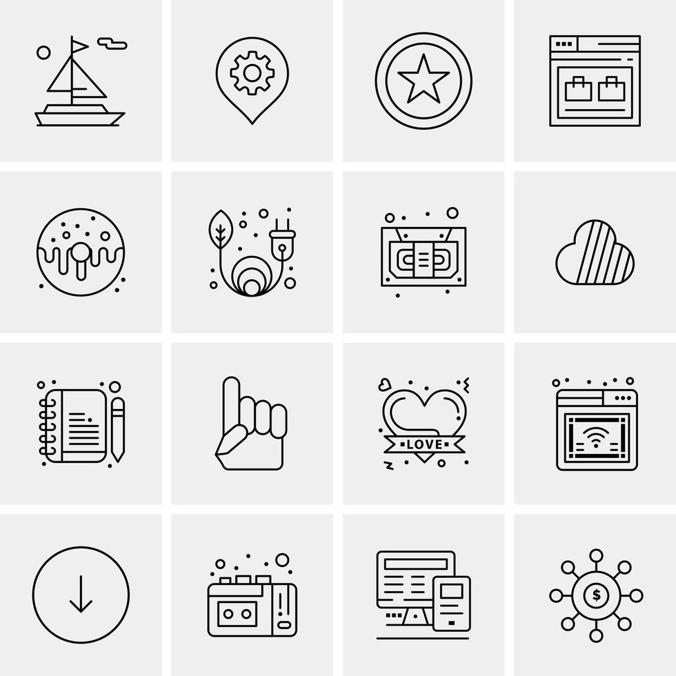 16 Universal Business Icons Vector Creative Icon Illustration to use in web and Mobile Related proj