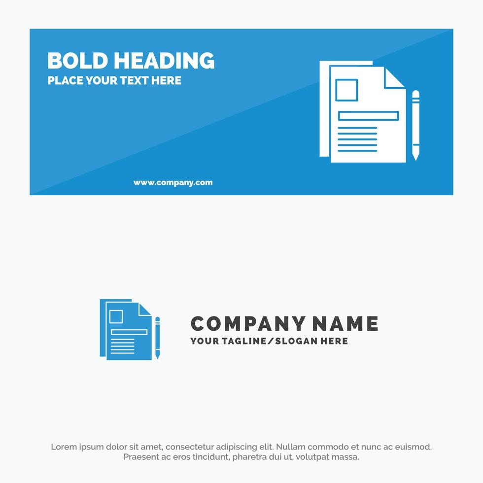 Contract Business Document Legal Document Sign Contract SOlid Icon Website Banner and Business Logo vector