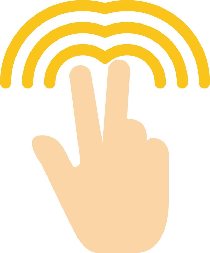 Double Gestures Hand Tab  Flat Color Icon Vector icon banner Template