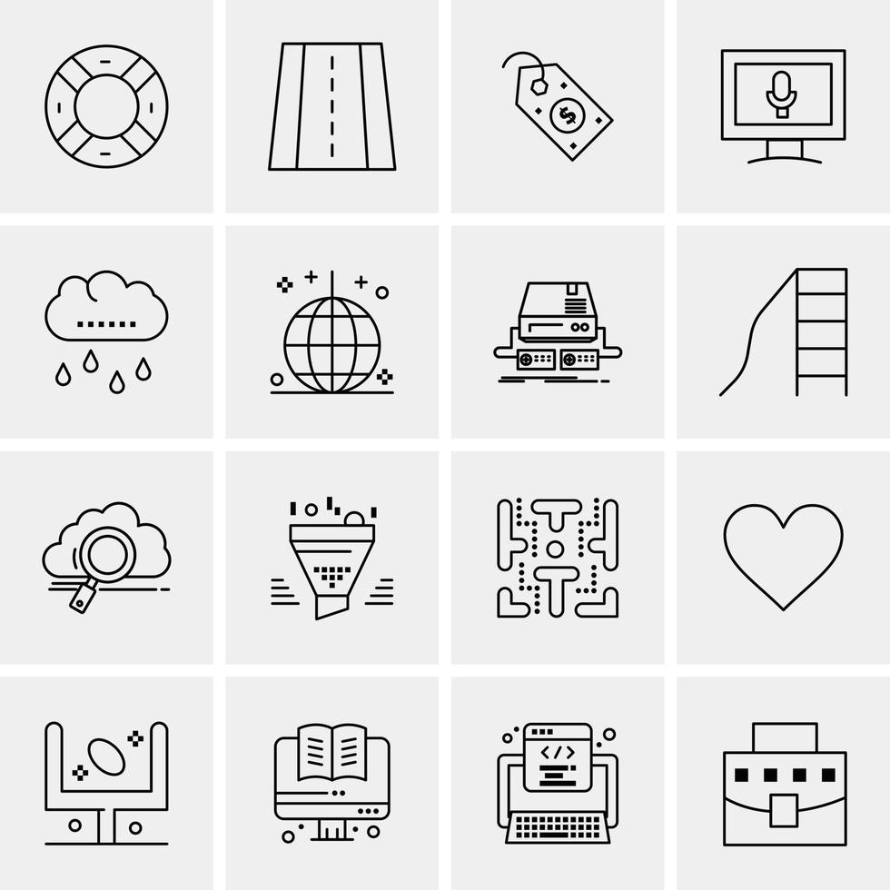 16 Universal Business Icons Vector Creative Icon Illustration to use in web and Mobile Related proje