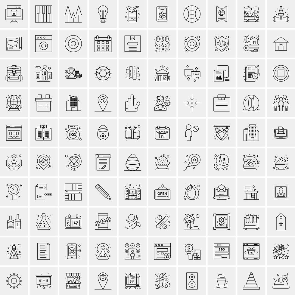 100 Business Icons for web and Print Material vector
