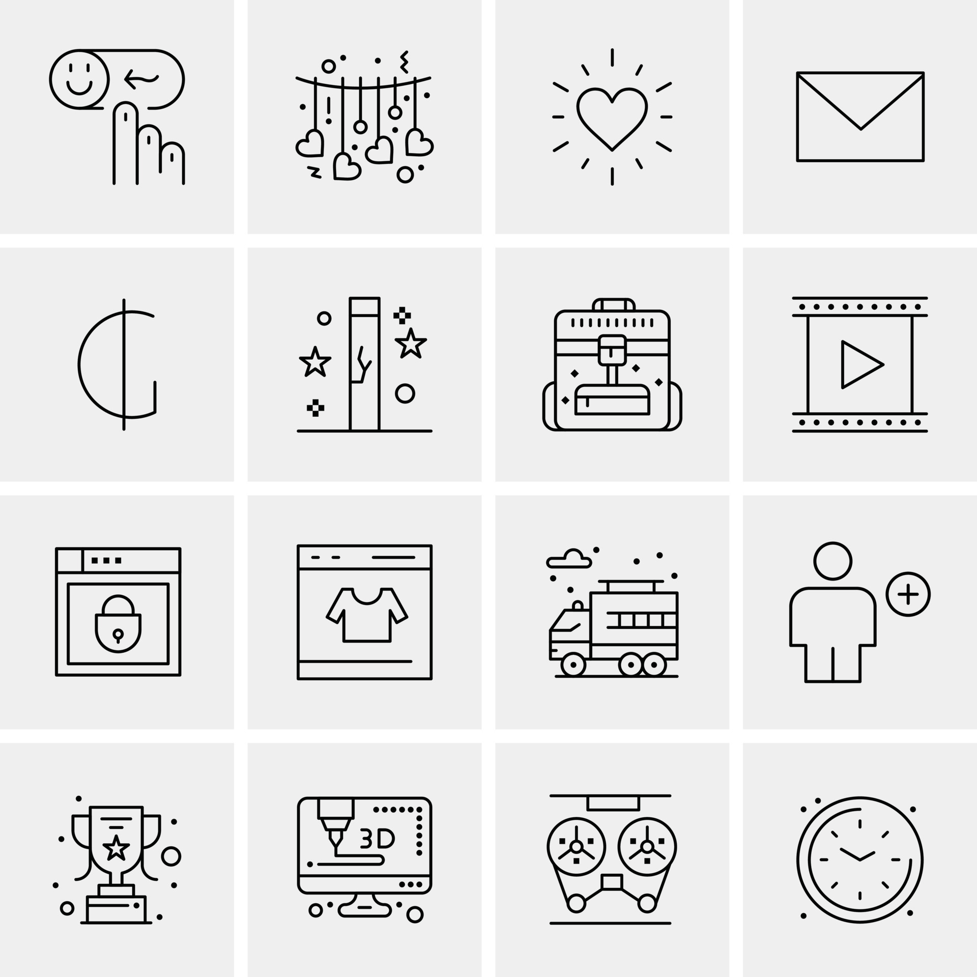 Compass Divider Science Bold and thin black line icon set 13458124