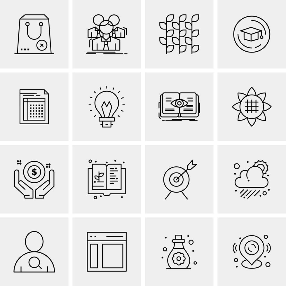 16 Universal Business Icons Vector Creative Icon Illustration to use in web and Mobile Related proje