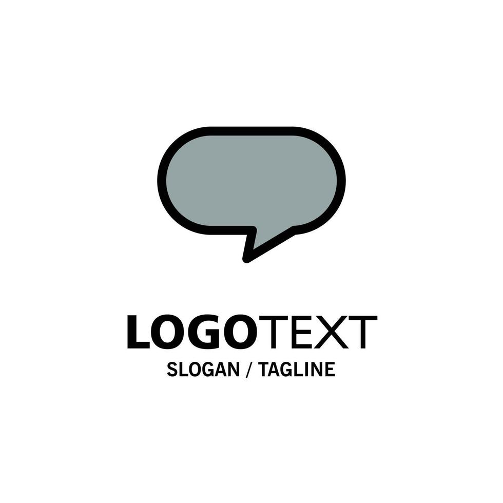 Twitter Chat Chatting Business Logo Template Flat Color vector