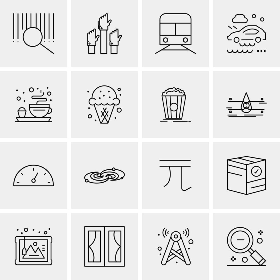 16 Universal Business Icons Vector Creative Icon Illustration to use in web and Mobile Related proj