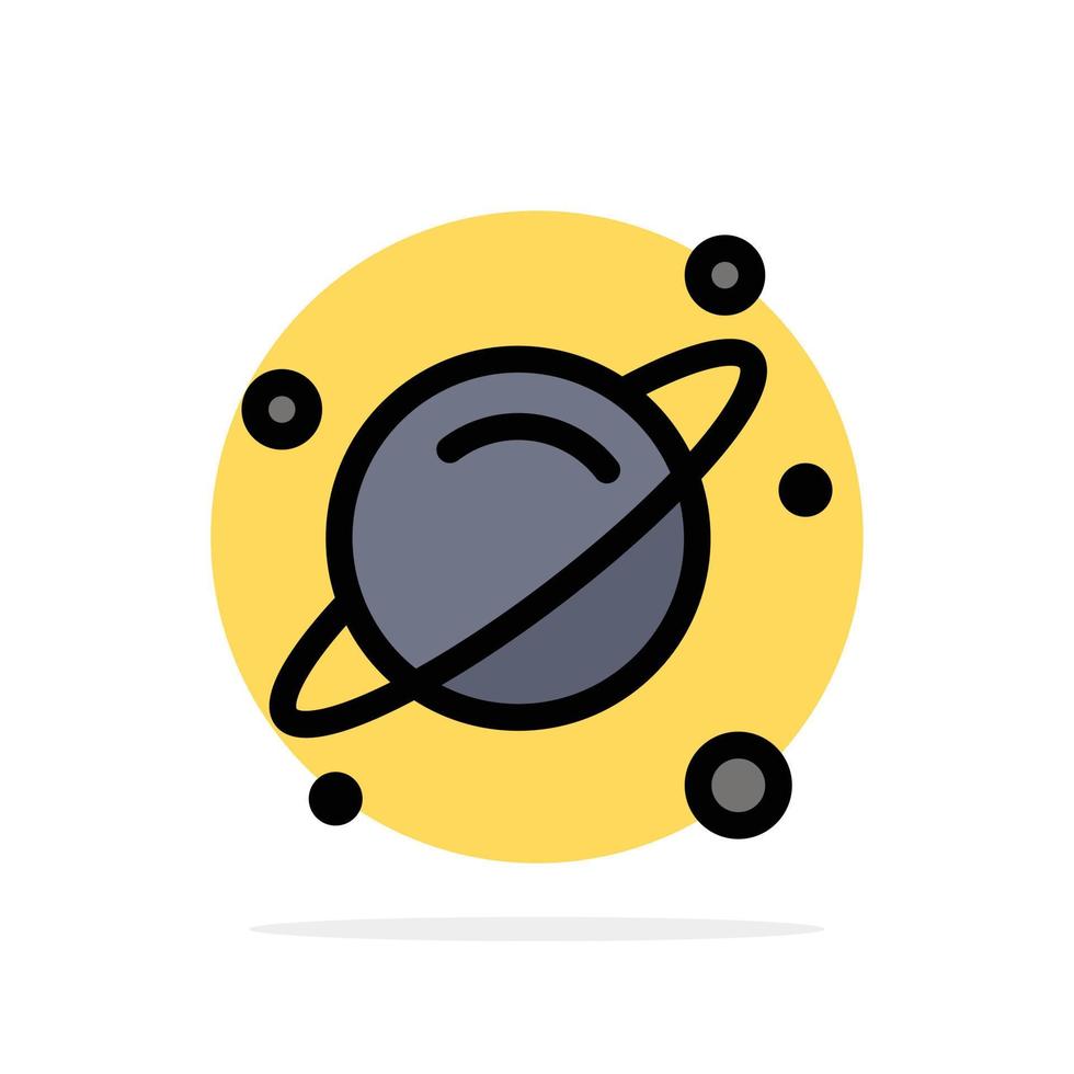 Planet Science Space Abstract Circle Background Flat color Icon vector