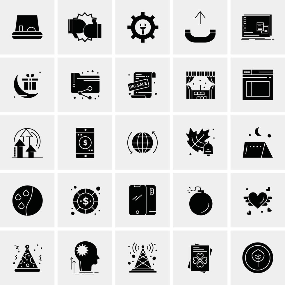 16 iconos de negocios universales vector ilustración de icono creativo para usar en proyectos relacionados con la web y dispositivos móviles