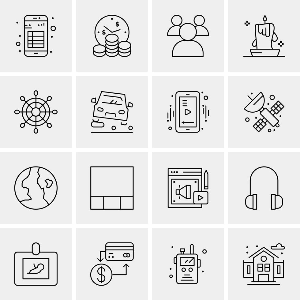 16 Business Universal Icons Vector Creative Icon Illustration to use in web and Mobile Related proje