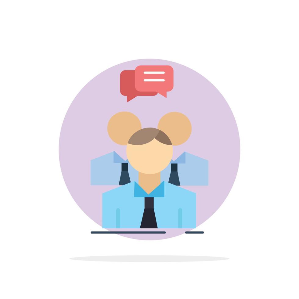 group business meeting people team Flat Color Icon Vector