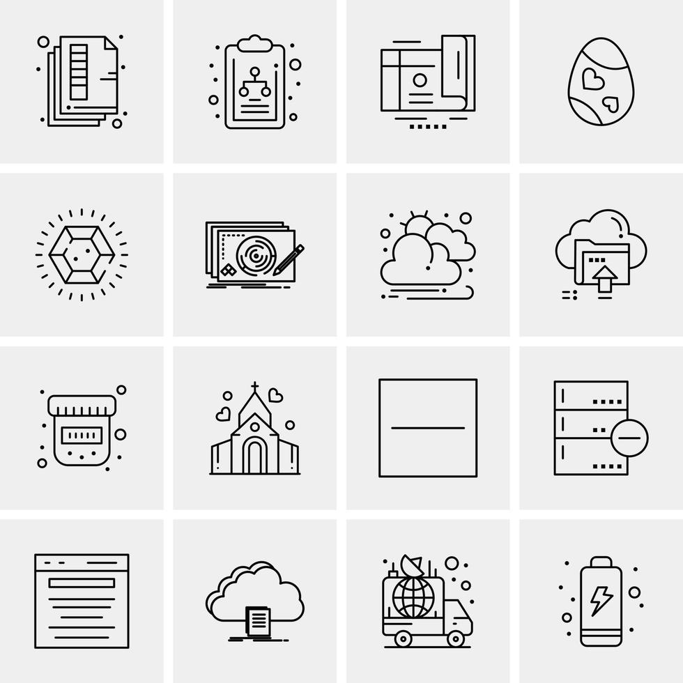 100 iconos de negocios sólidos para web y material impreso vector