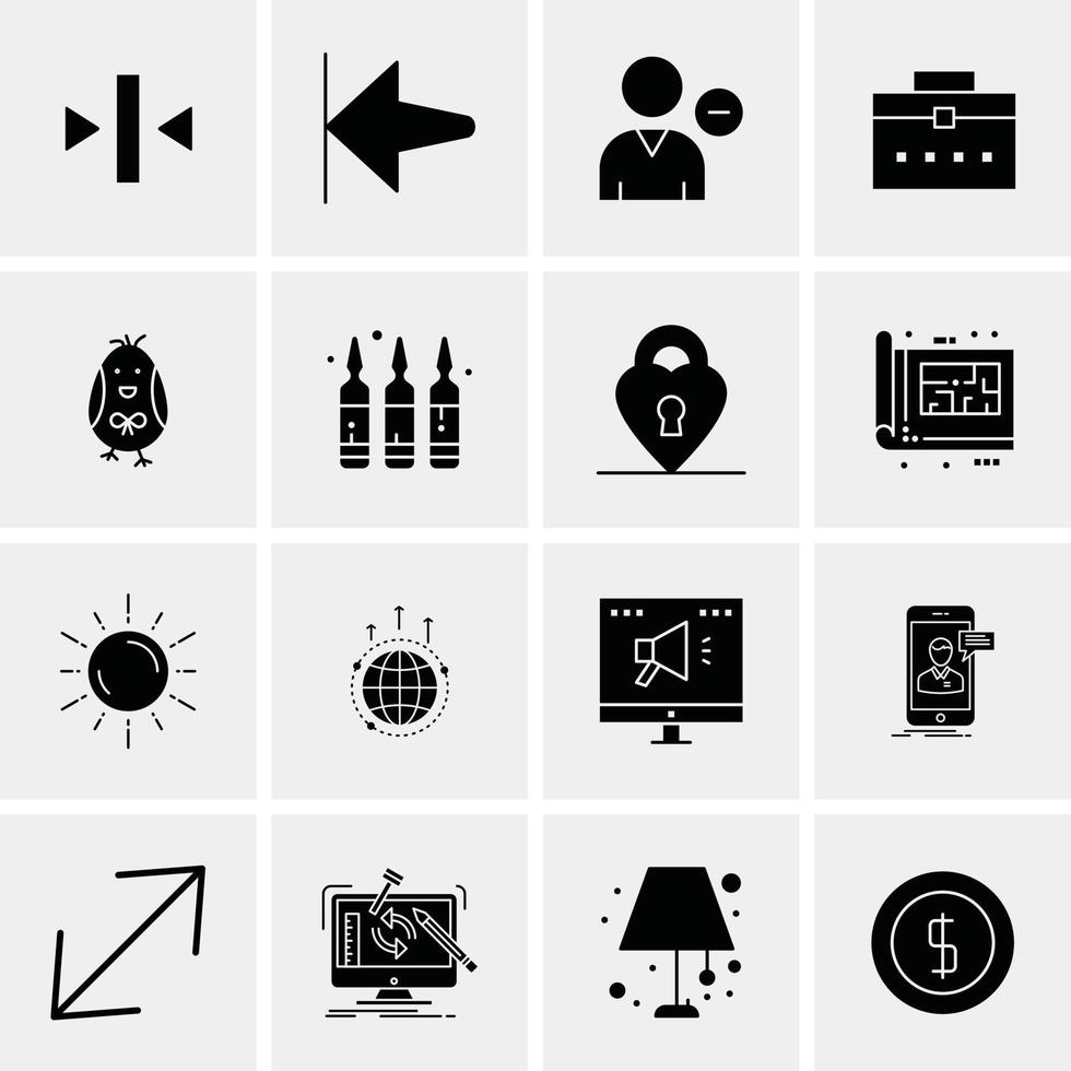 16 Universal Business Icons Vector Creative Icon Illustration to use in web and Mobile Related proje