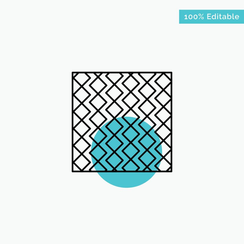 Tile Floor Slab Square Stripes Tiles Wall turquoise highlight circle point Vector icon