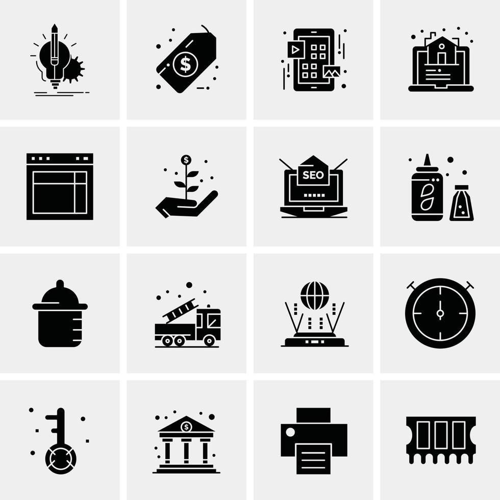 16 Universal Business Icons Vector Creative Icon Illustration to use in web and Mobile Related proje