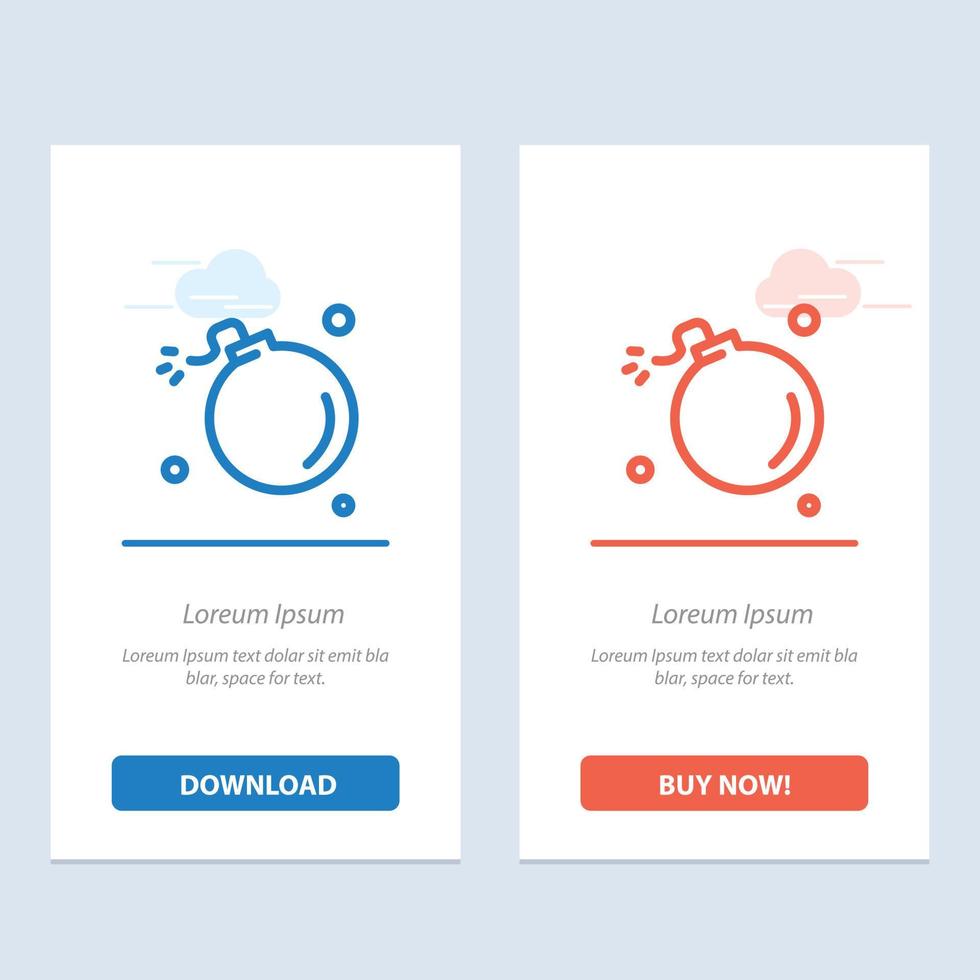 Bomb Comet Explosion Meteor Science  Blue and Red Download and Buy Now web Widget Card Template vector
