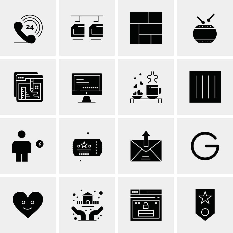 16 Universal Business Icons Vector Creative Icon Illustration to use in web and Mobile Related proje